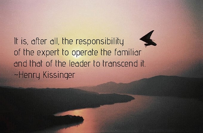 Good leaders transcend.